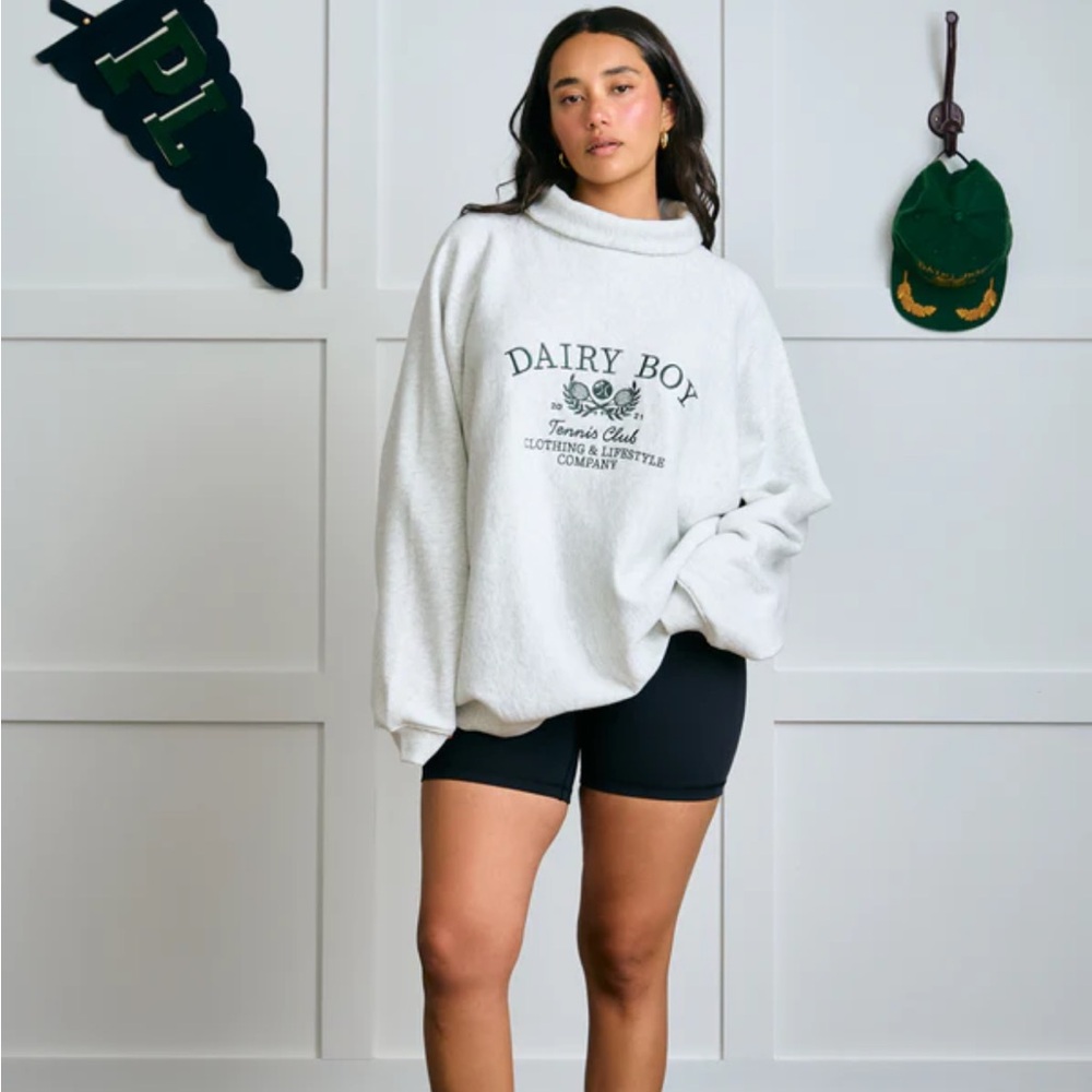 Dairy Boy Diana mock neck sweatshirt